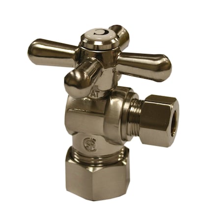 Jones Stephens Brushed Nickel Quarter Turn Angle Stop 5/8" OD x 3/8" OD S4203BN